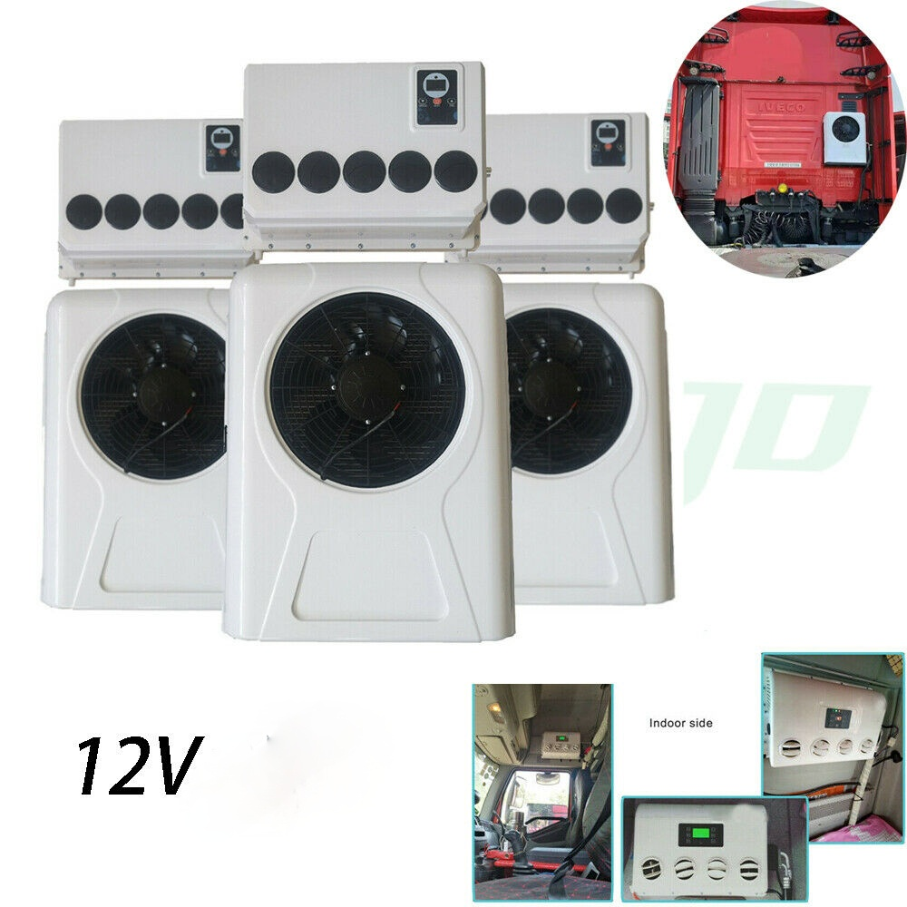 Truck Battery Apu 12v 24v Dc Split air Conditioner Tractor Parking Truck Dozer Van Semi air Conditioner