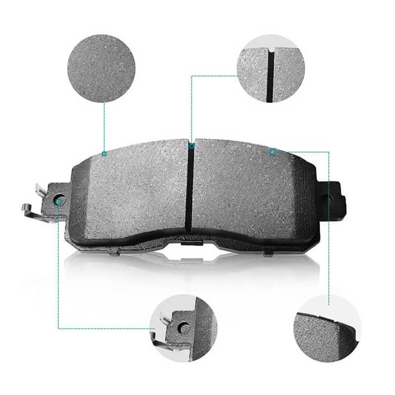 Wholesale Auto Car Parts Front Axle Disc Brake Pads Different Materials Best Car Brake Pad for Chinese Car