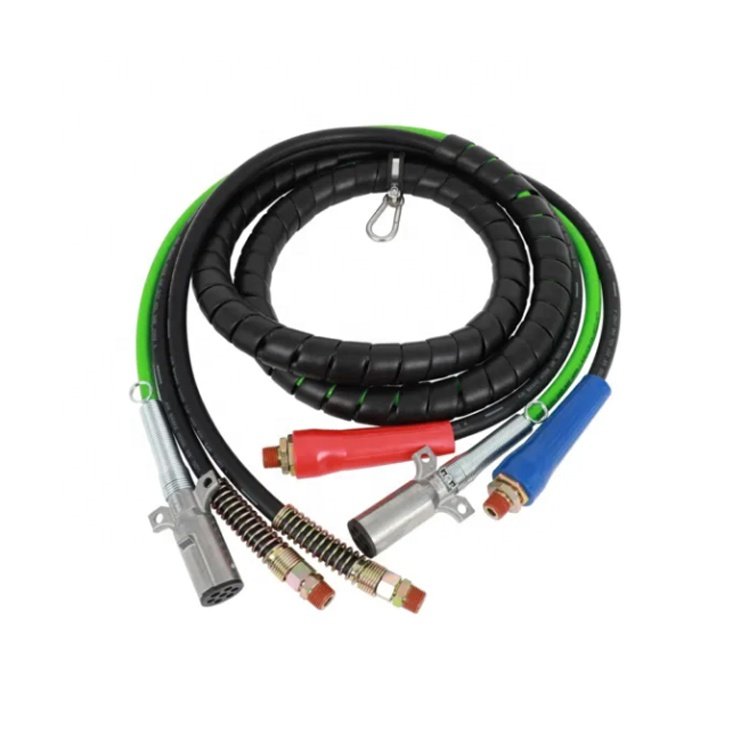 Factory Wholesale 12ft 3 in 1 ABS & Air Line Hose Wrap 7 Way Electrical Cable Semi Truck Trailer Corrosion Resistance
