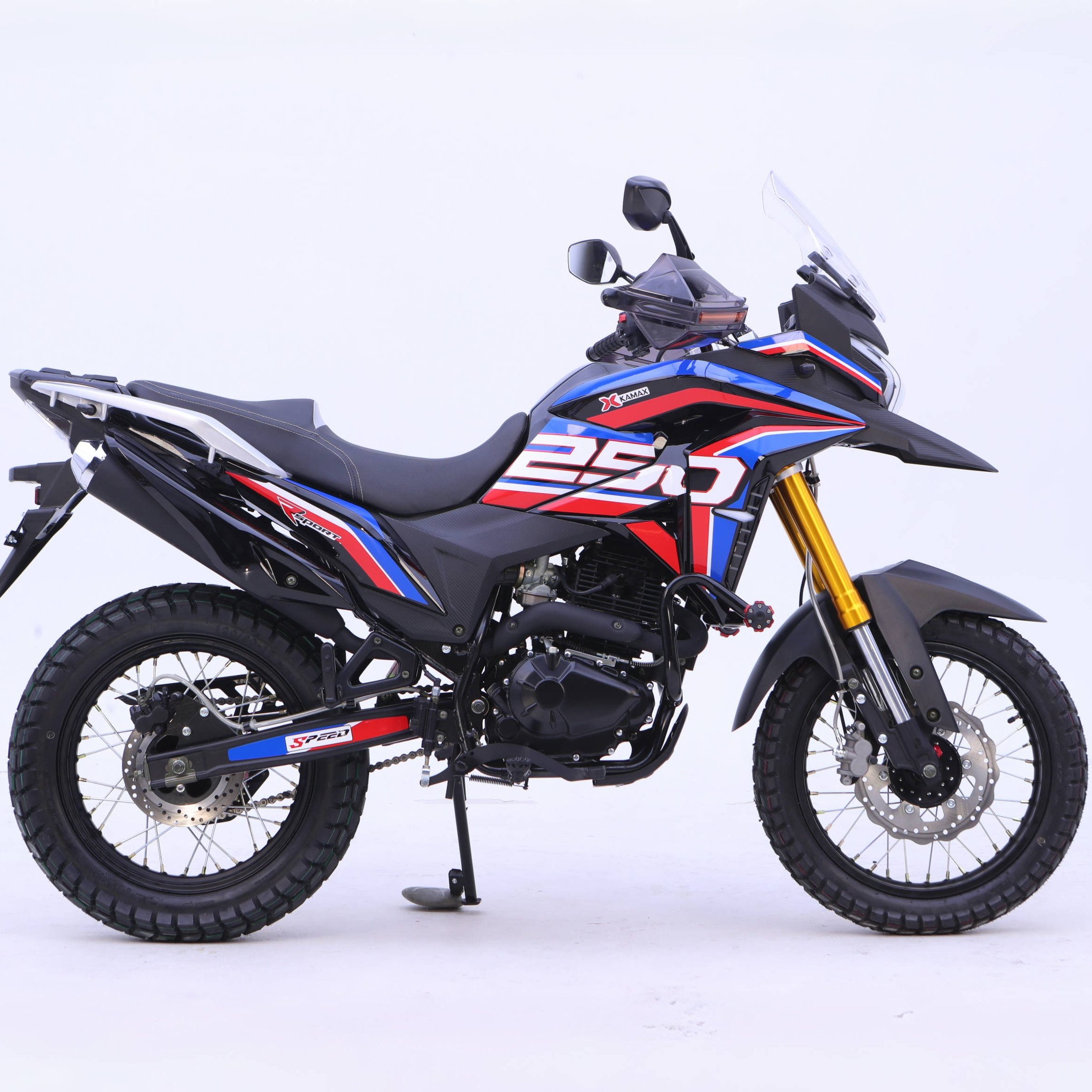 2024 New Dirt Bike 200cc Motocross Kamax off Road Motorcycle Adv Style Brake Disc LED Light