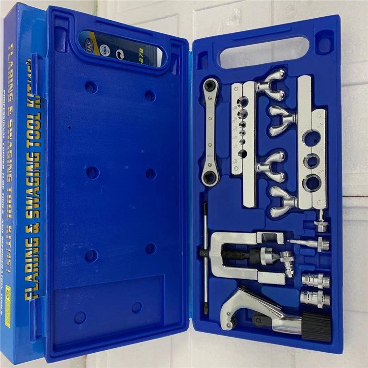 Air Refrigeration Conditioning Flaring Tool Kit Portable Hvac Ac Flaring Tools Set for Copper Pipe