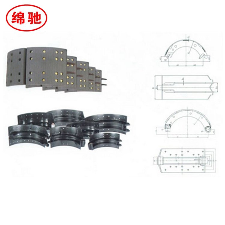 Best Selling Brake Linings Brake Shoes 4707 for Heavy Duty Trucks