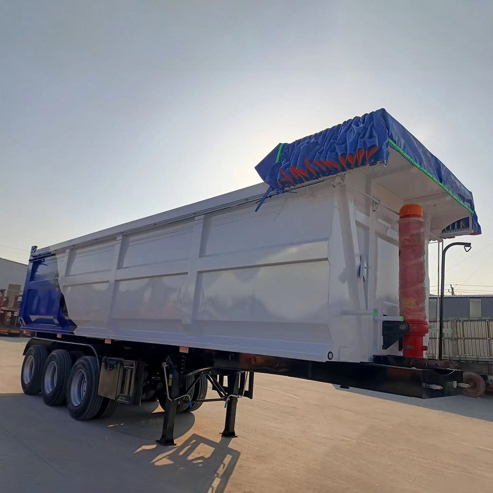Cheap Price 4/5/6 Axle U Shaped Tipper Dump Semi Trailer for Heavy Equiment Transport