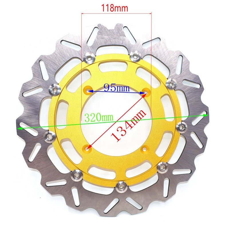 320MM Oversize Front Floating Brake Disc Rotor Plate Fit for Suzuki Dirt Pit Bike Racing Motorcycle Supermoto
