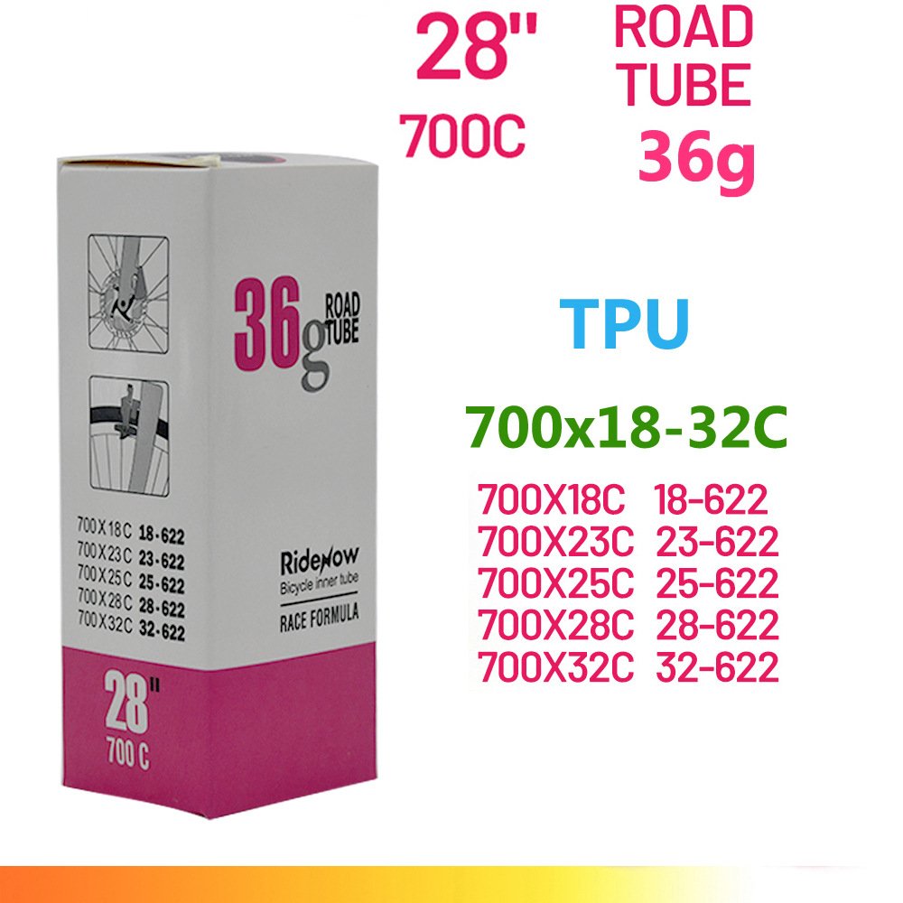 RideNow 19g TPU Tube 700x18-28c Road Bike Tire 45mm/65mm/85mm 700C Super Light Inner Tube