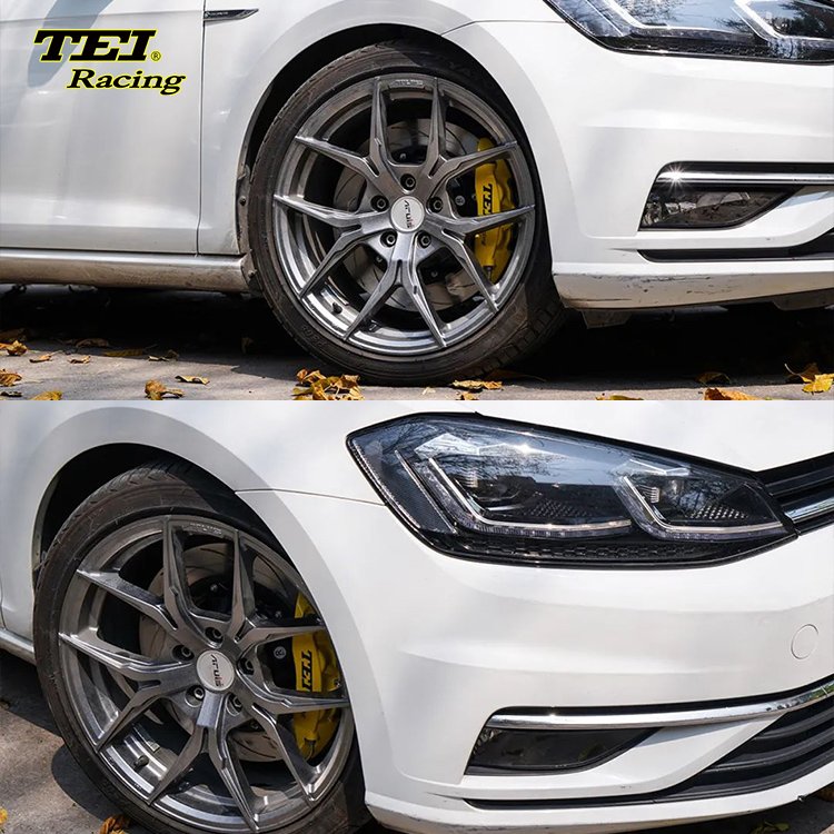 Front Big Brake Kit 4 Piston Caliper With 330*28 mm Rotor BBK Auto Brake System for VW Golf 7 17 Inch Car Rim