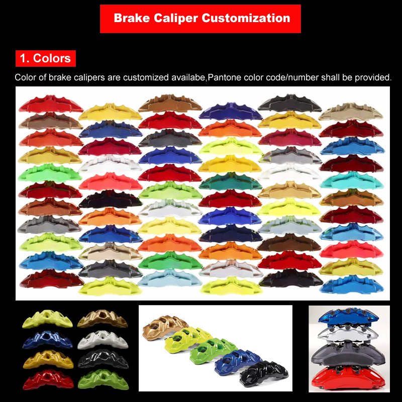 4-Piston Big Brake Caliper Kit F50 Racing Brake Upgrade for Audi S3 WRX STI Civic Type R Lightweight Direct Replacement