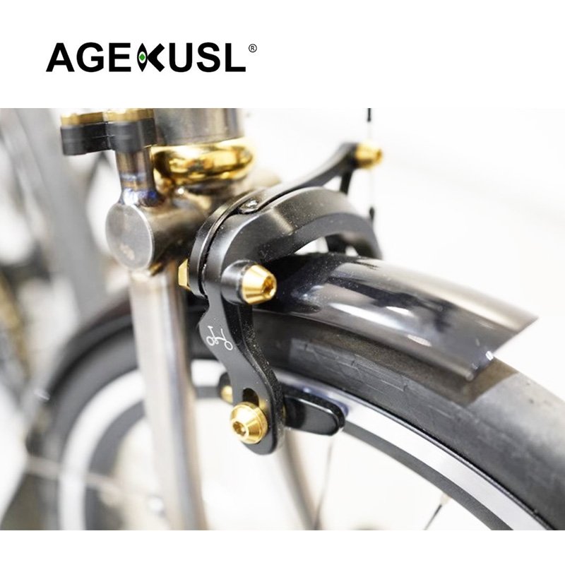 AGEKUSL Bike Brake Caliper Bolts Brake Pads Titanium Screws Nuts for Brompton a Line C Line 22 Year Model