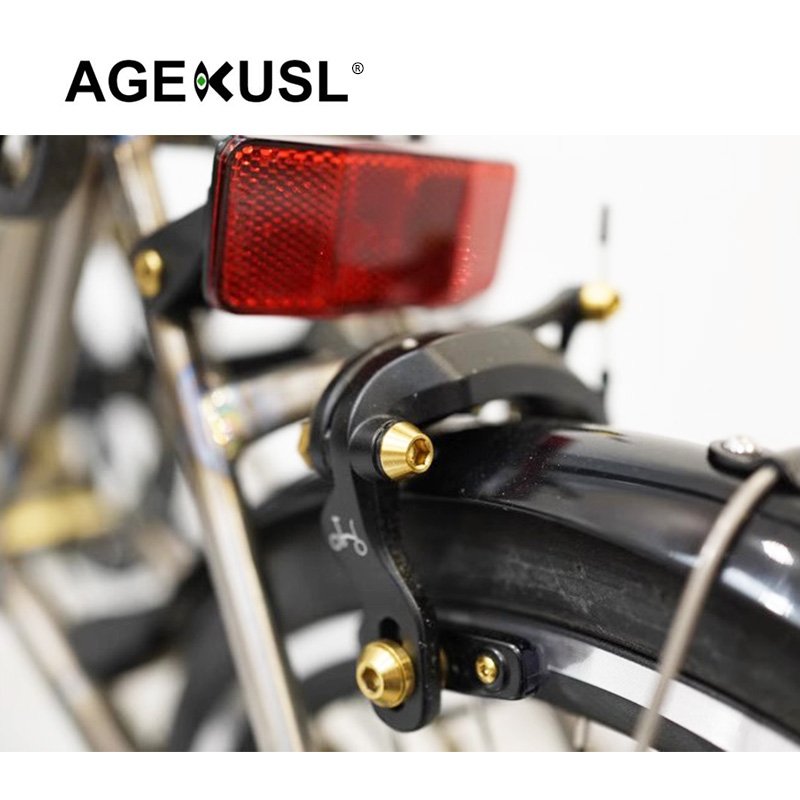 AGEKUSL Bike Brake Caliper Bolts Brake Pads Titanium Screws Nuts for Brompton a Line C Line 22 Year Model