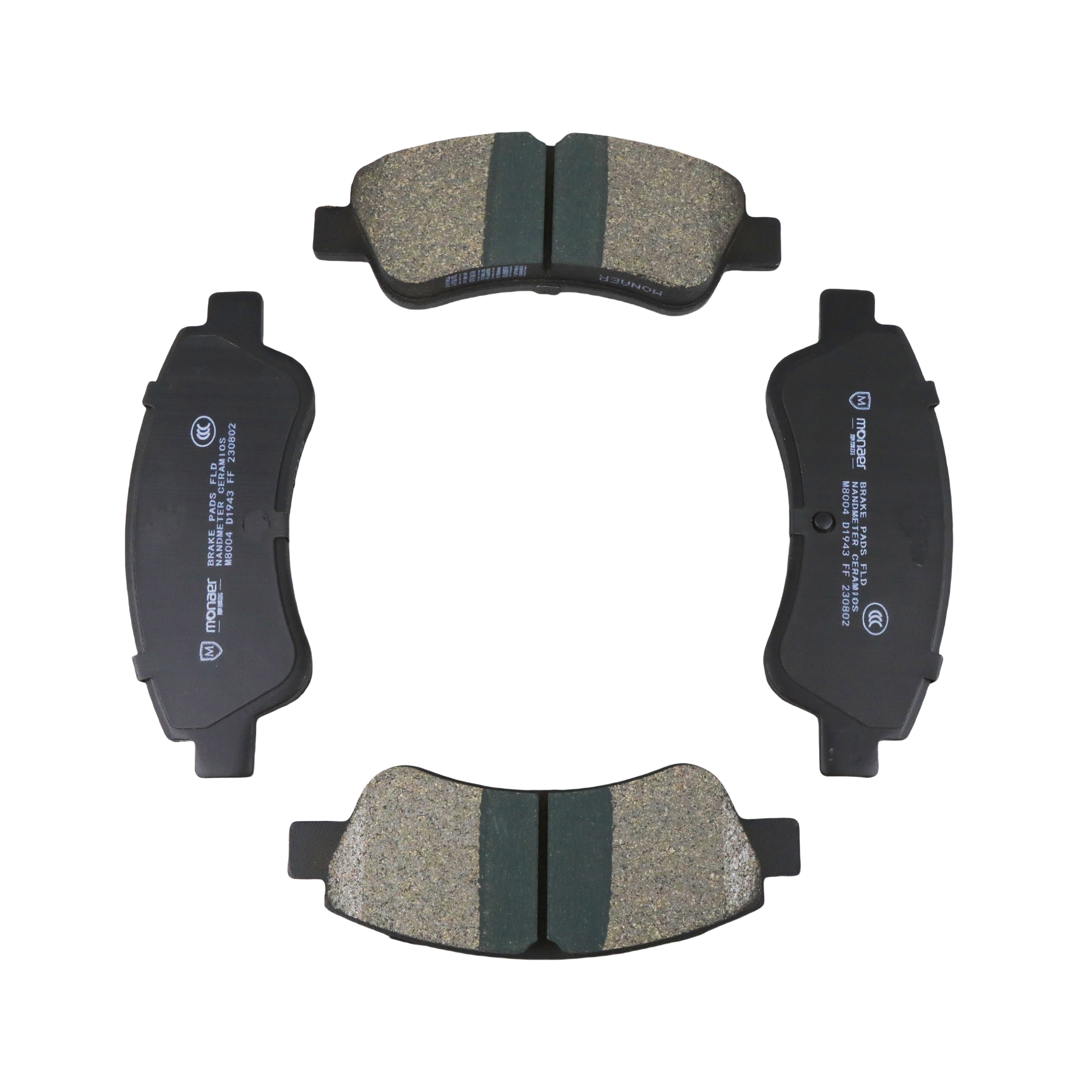 D1493 M8004 Brake Pad Manufacturer Monaer High End Ceramic Brake Pads No Sound No Dust