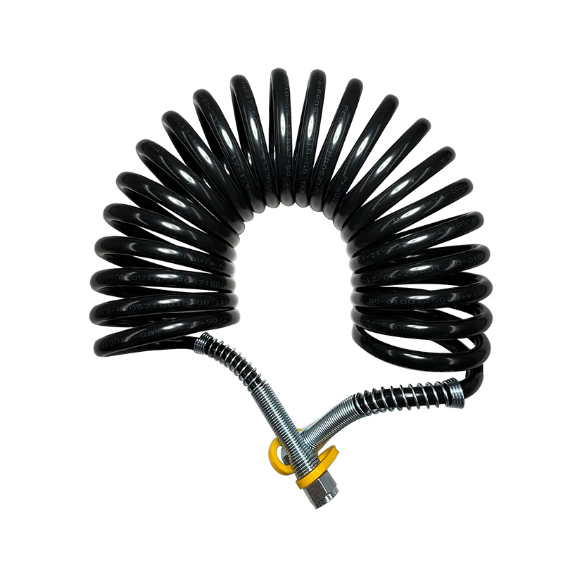 Heavy-duty Truck FAW Jiefang J5 J6 J6P J7 Trailer Air Brake Nylon Pu Flexible Spiral Air Brake Coil Hose With Fittings