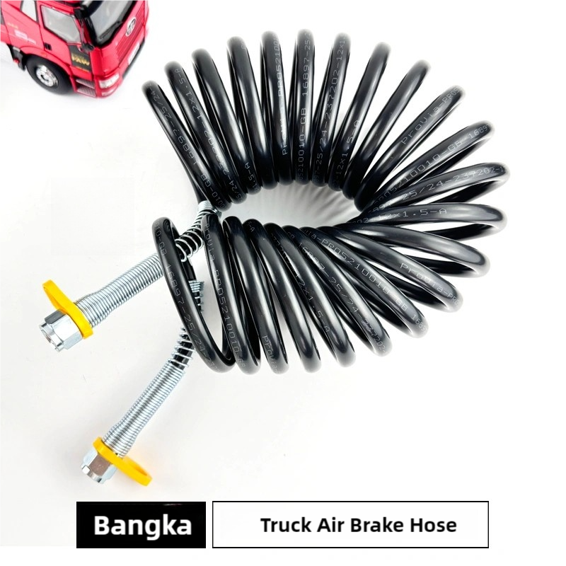 Heavy-duty Truck FAW Jiefang J5 J6 J6P J7 Trailer Air Brake Nylon Pu Flexible Spiral Air Brake Coil Hose With Fittings