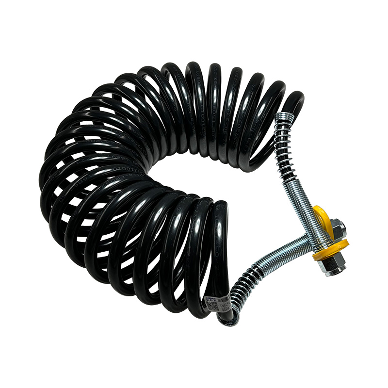 Heavy-duty Truck FAW Jiefang J5 J6 J6P J7 Trailer Air Brake Nylon Pu Flexible Spiral Air Brake Coil Hose With Fittings