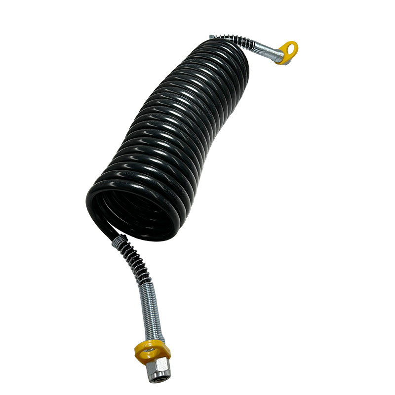 Heavy-duty Truck FAW Jiefang J5 J6 J6P J7 Trailer Air Brake Nylon Pu Flexible Spiral Air Brake Coil Hose With Fittings