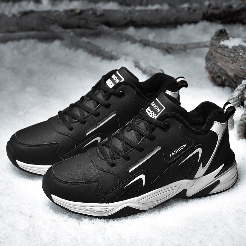 Thick Soles Sportswear Men's Leather Shoes Retro Fashion Board Shoes Comfortable Breathable Increase Factory Wholesale