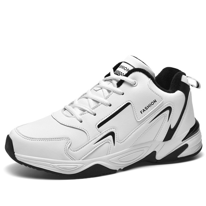 Thick Soles Sportswear Men's Leather Shoes Retro Fashion Board Shoes Comfortable Breathable Increase Factory Wholesale