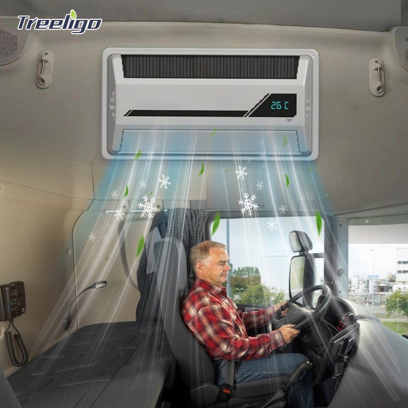 New 12V 24V Parking air Conditioner Split Sleeper Air Conditioner for Truck RV Camper Van Tractor