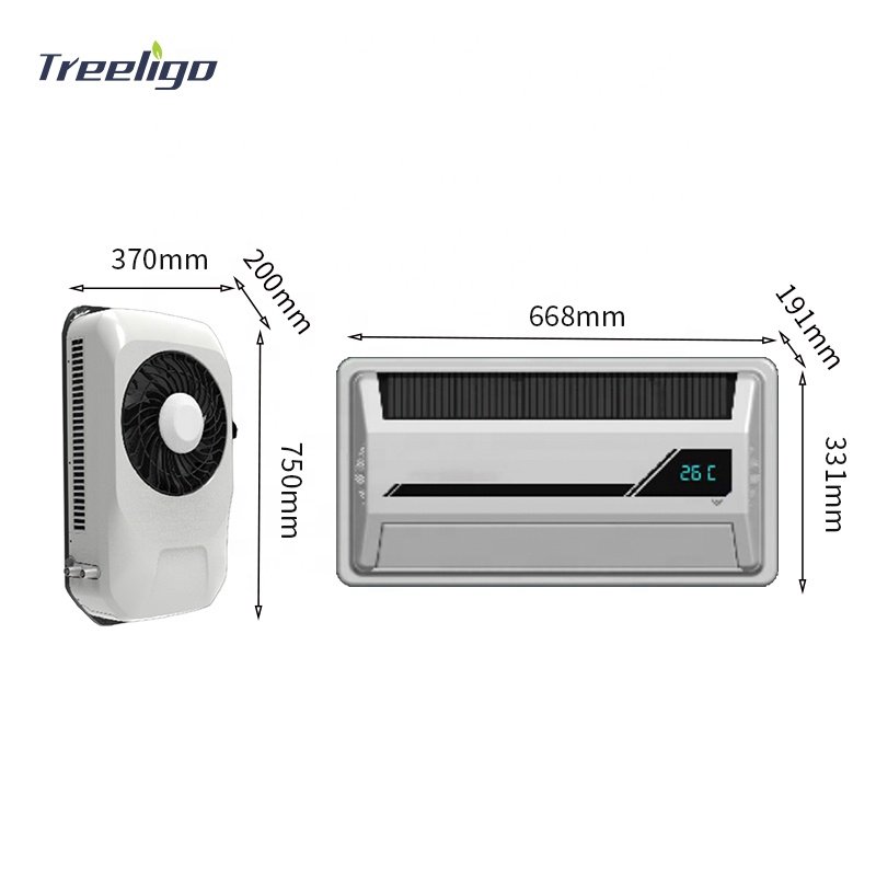 New 12V 24V Parking air Conditioner Split Sleeper Air Conditioner for Truck RV Camper Van Tractor
