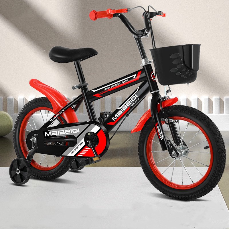 12-14-16-18 Inch Children's Bicycle With Flash Assist Wheel Children's Exercise Bicycle With Water Bottle