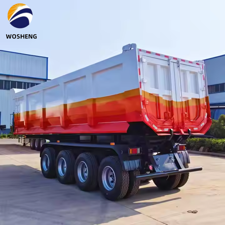 Heavy Duty Hydraulic Cylinder Lifting Rear Dump End Tipping Semi Trailer