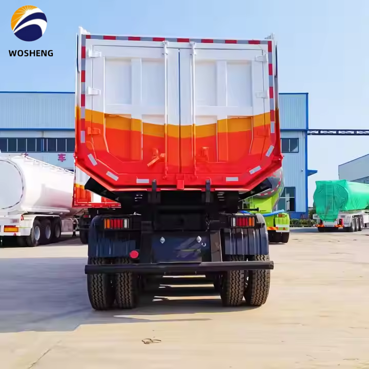 Heavy Duty Hydraulic Cylinder Lifting Rear Dump End Tipping Semi Trailer