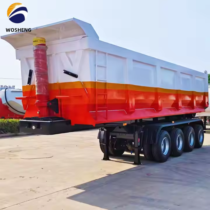 Heavy Duty Hydraulic Cylinder Lifting Rear Dump End Tipping Semi Trailer
