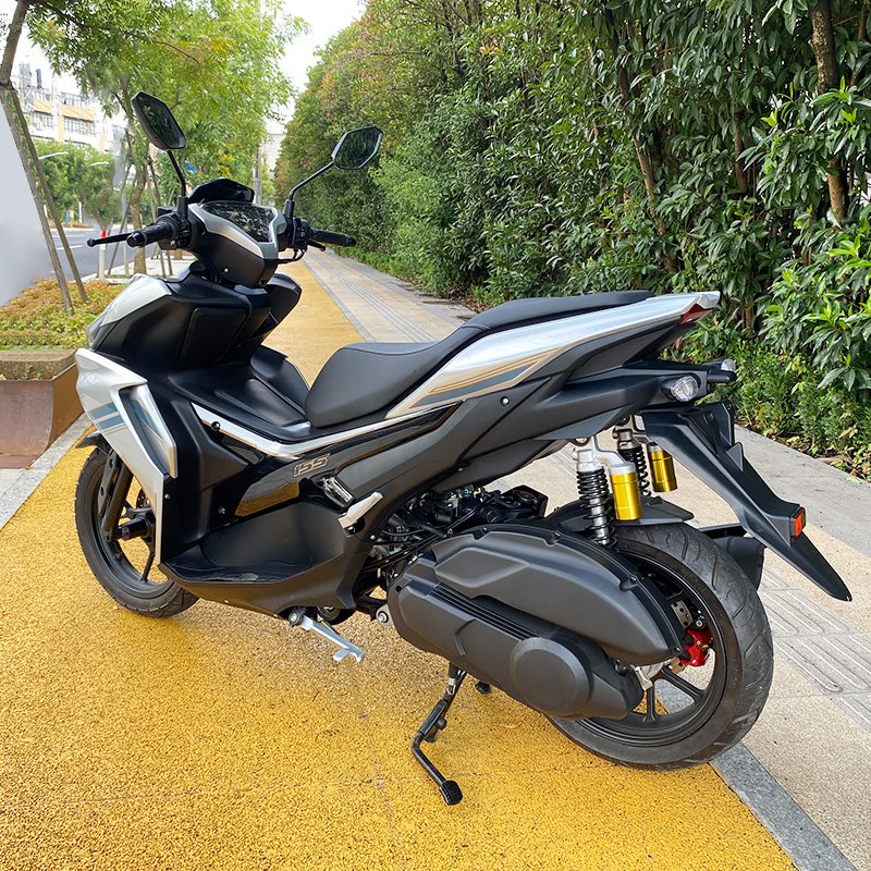 NVX 150cc Gas Scooter with Powerful 4 Stroke Water Cooled Engine 105kmh Adults Gasoline Motorcycle EFI System Dual Disc Brake