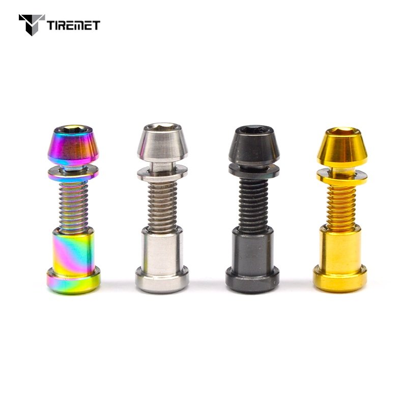 M5x16/18/20mm Allen Hex Tapered Head Titanium Ti Stem Bolts Screw With Washer for 3T Carbon Fiber Bicycle Brake Caliper