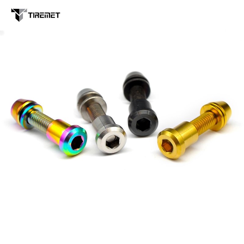 M5x16/18/20mm Allen Hex Tapered Head Titanium Ti Stem Bolts Screw With Washer for 3T Carbon Fiber Bicycle Brake Caliper