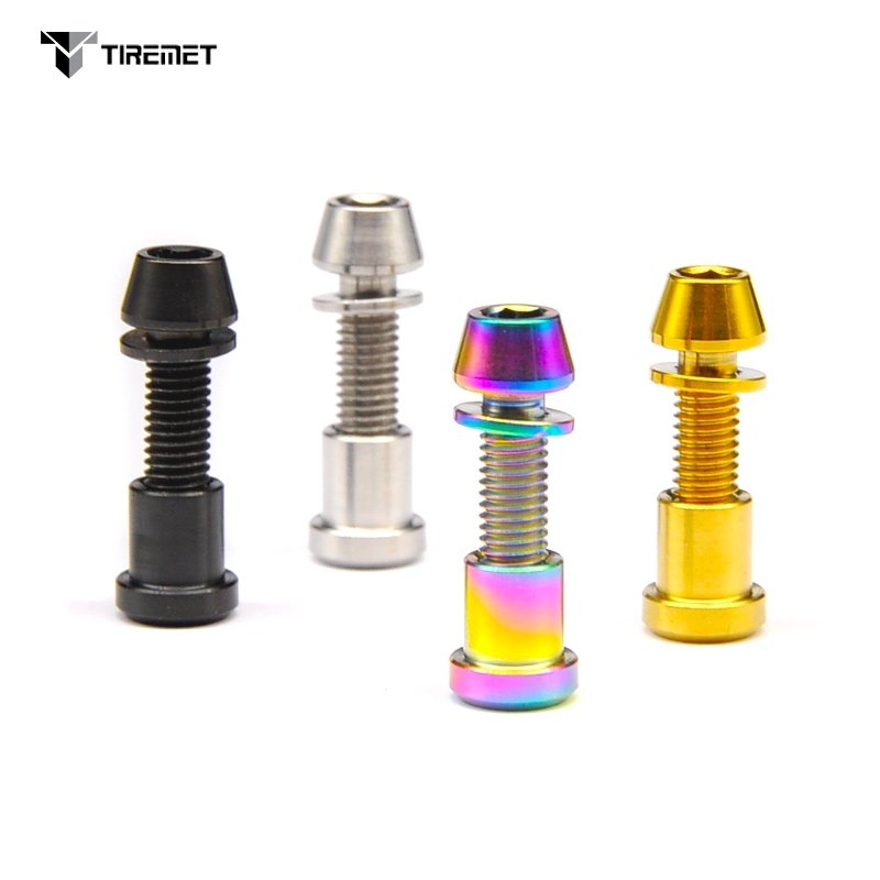 M5x16/18/20mm Allen Hex Tapered Head Titanium Ti Stem Bolts Screw With Washer for 3T Carbon Fiber Bicycle Brake Caliper