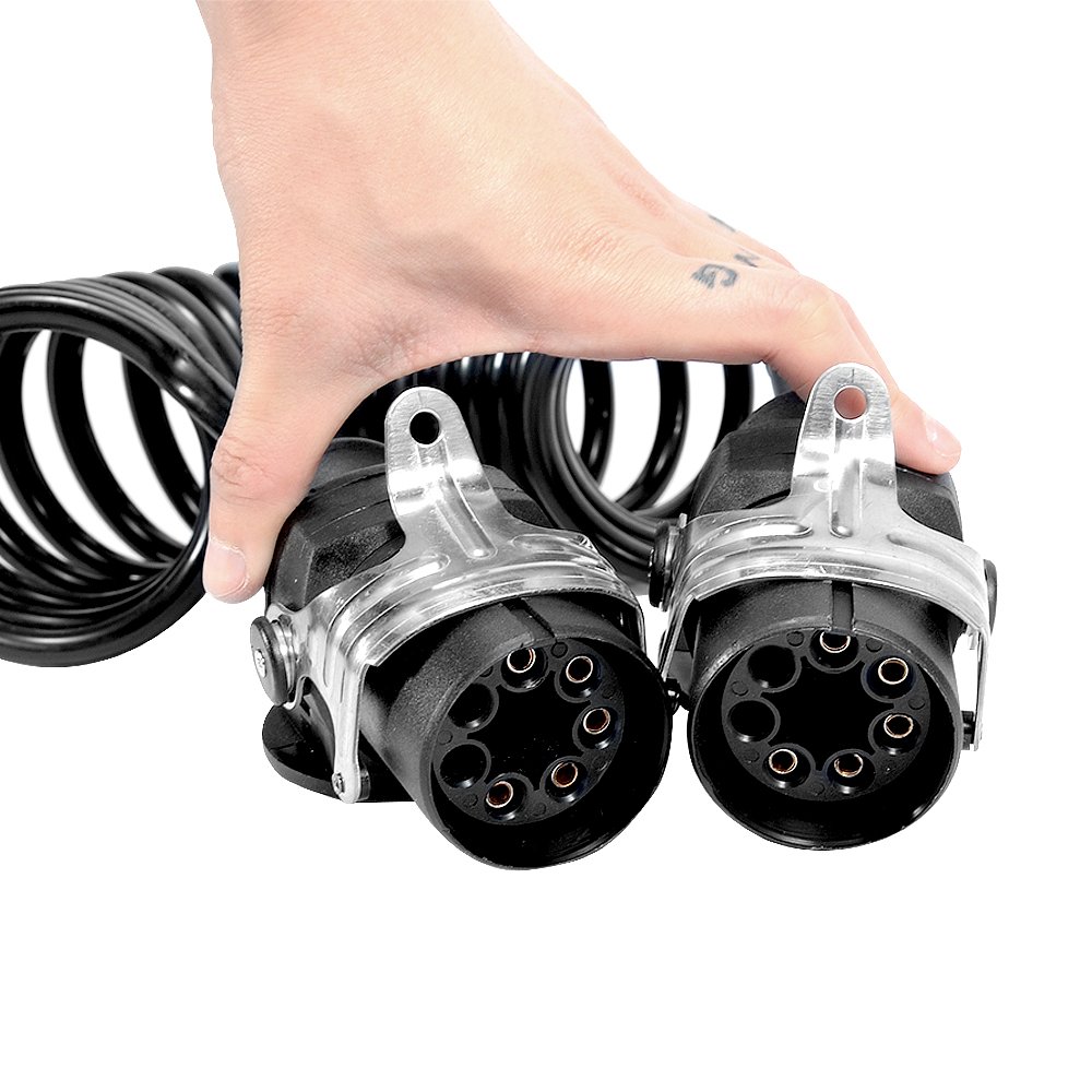 Trailer Brake Electrical Cable Wire Connector Truck Towing Accessories Safety EBS / ABS Spring 7 Core Cable for Trailer