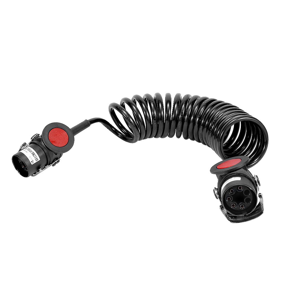 Trailer Brake Electrical Cable Wire Connector Truck Towing Accessories Safety EBS / ABS Spring 7 Core Cable for Trailer