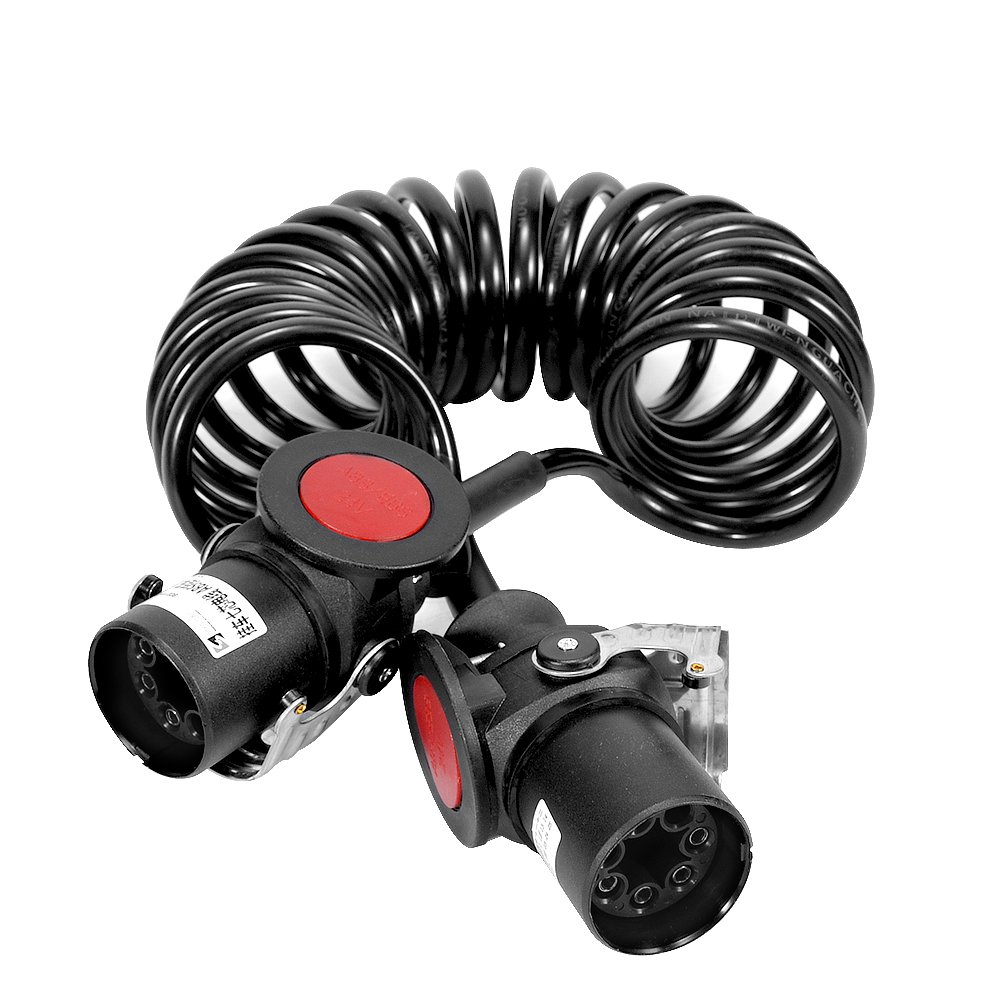 Trailer Brake Electrical Cable Wire Connector Truck Towing Accessories Safety EBS / ABS Spring 7 Core Cable for Trailer