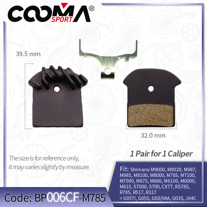 Cooling Fins Ceramic Bicycle Brake Pads for SHIMANO XT M8100 Deore M6100 SLX M7100 Caliper