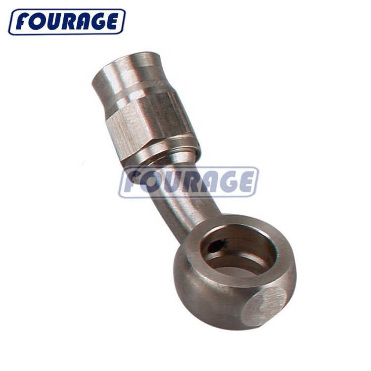 Stainless Steel Brake Banjo Fitting Female Bolt Joint 20 Degree AN3 PTFE Brake Line Hose End Fitting Adaptor