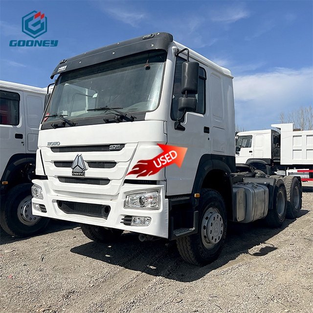 Howo Engine 6X4 371Hp Sinotruk 10 Gears 2016 Trucks Prices Dump Second Hand Horse Head Cars Used Tractor Truck