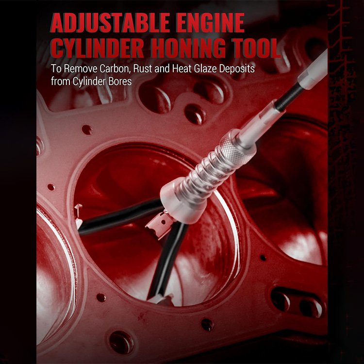 Cylinder Hone Tool Set for Sizes 3/4" to 7" Cylinders 1-1/8" 3" and 4" Diameters