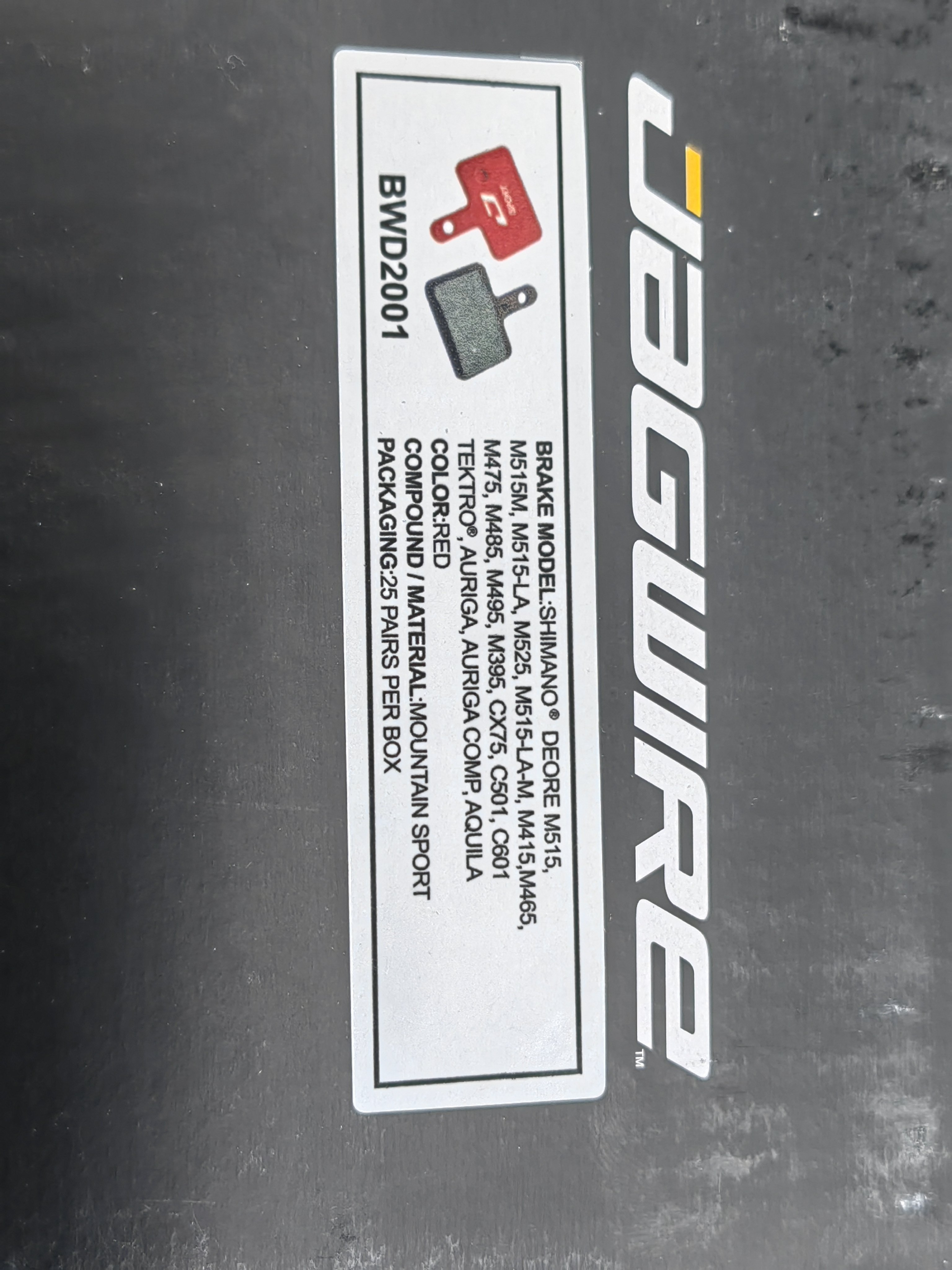 High Quality Mountain Bike Accessories Jagwire BWD2001 371 Emi-Metallic Hydraulic Disc Brake Pad for SHIMANO SRAM Disc Brake