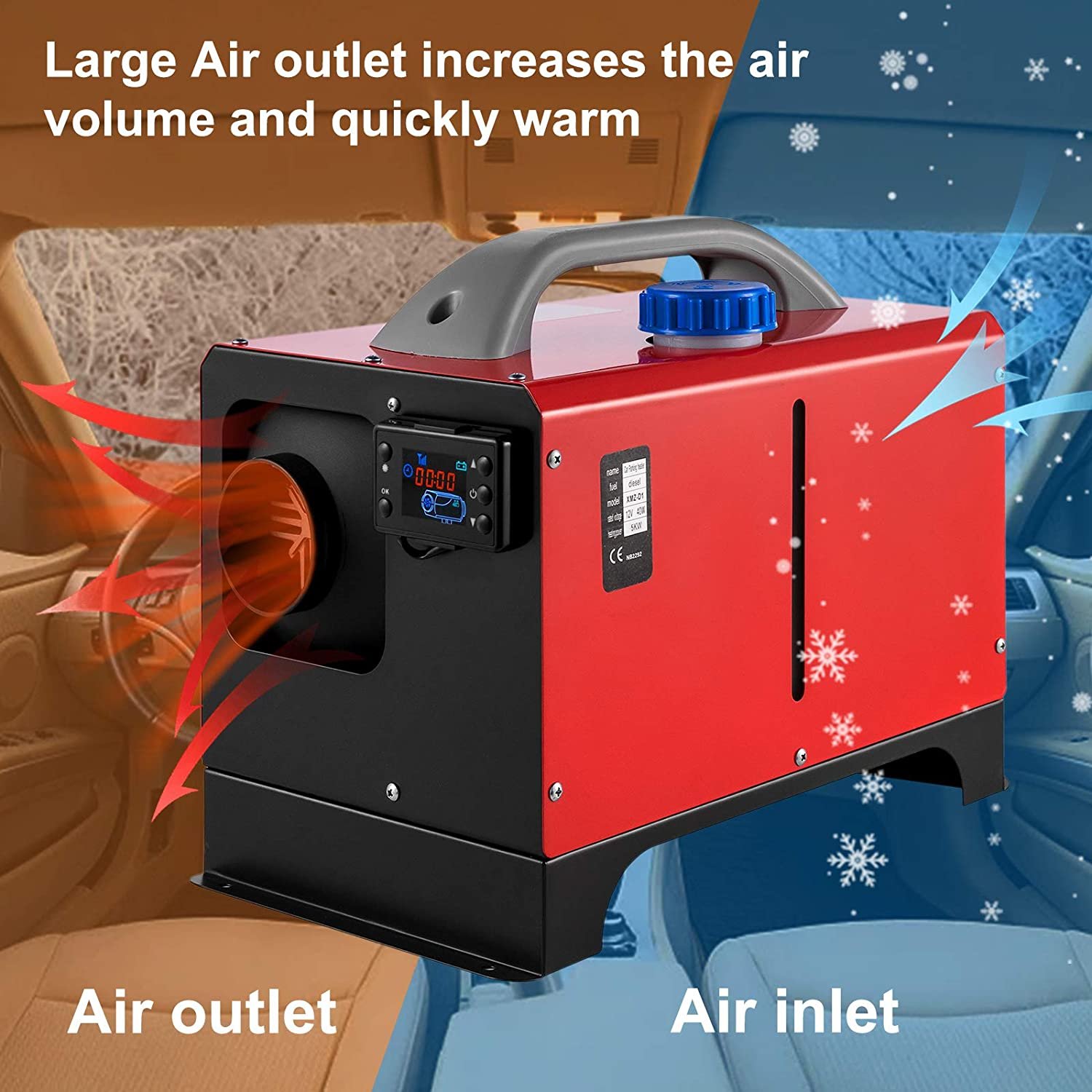 Truck air diesel Heater 12V Heater CR12 Diesel Combi Air Water Parking Heater LCD Monitor for Car Boat RV