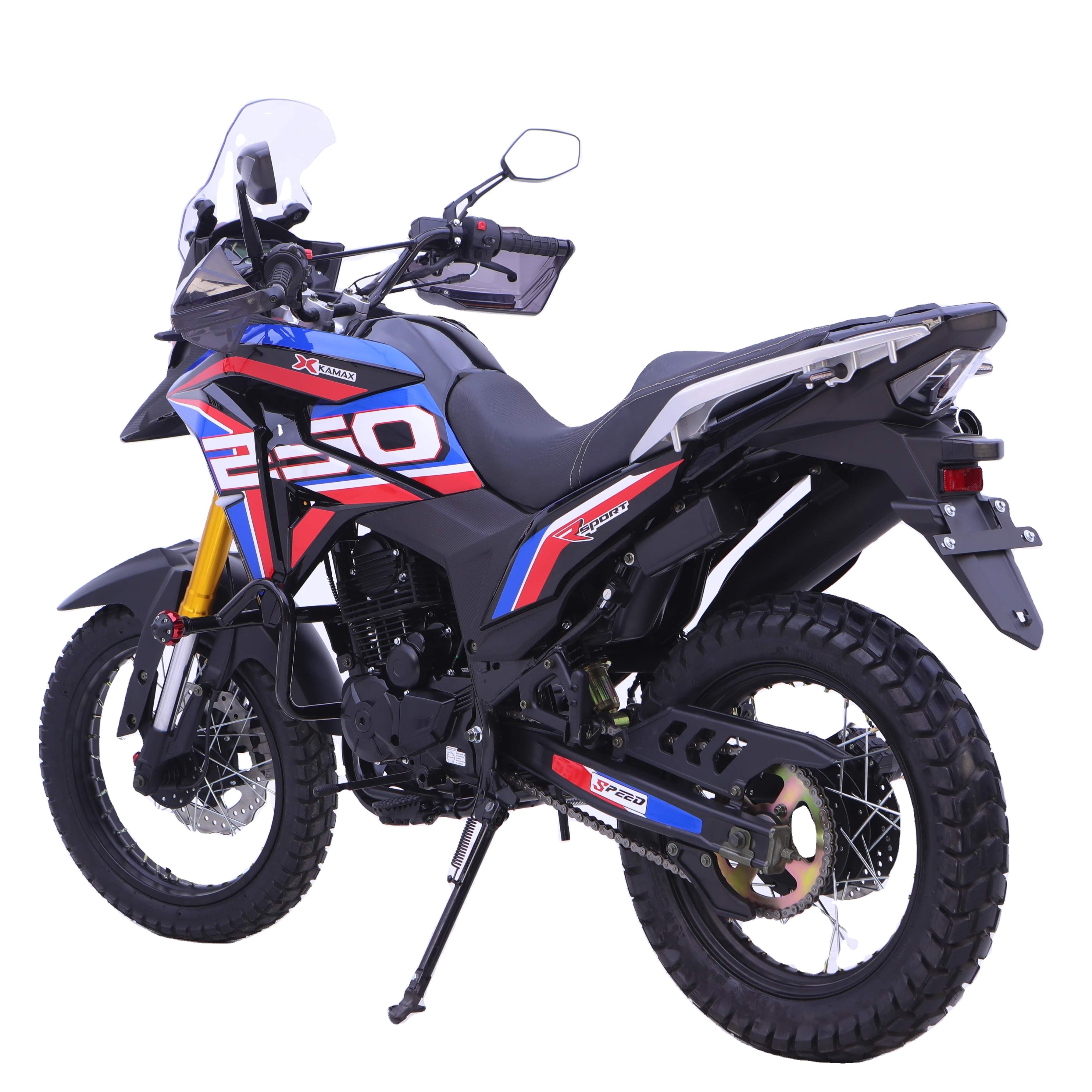 2025 Motorcycle Petrol Bike 200cc Motorcycle Kamax Cross Motorcycle Adv Style Brake Disc LED Light