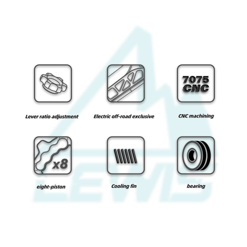 LEWIS EP8 8 Pistons Oil Two Pairs Lining Brake Electric Off-road Brakes for SURRON TALARIA for Enhanced Performance