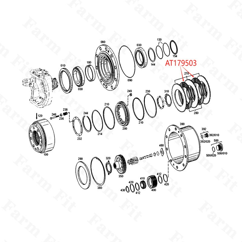 High Quality Top Grade AT179503 for John Deere 210LE 310E 310G 310SE 310SG 315SE 315SG 410E 410G 485E 486E 488E Brake Disc