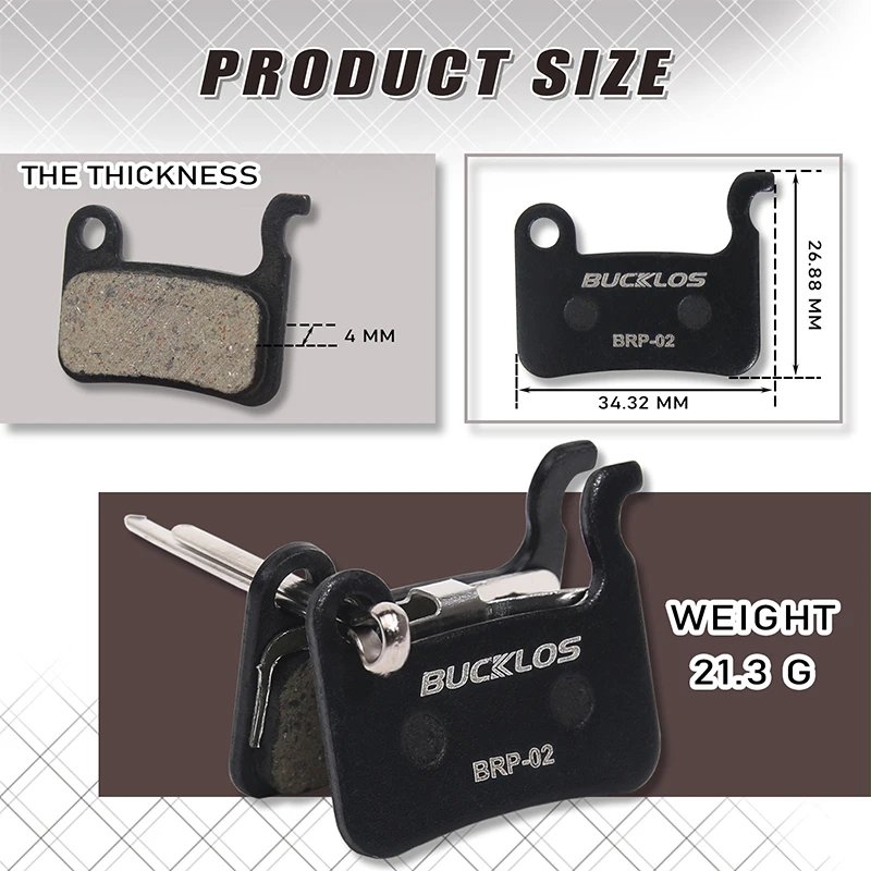 OEM/ODM BUCKLOS Road Mountain Bike Brake Pads Bicycle MTB Hydraulic Disc Brake Pad for A01S M06 M07 Cycling Parts