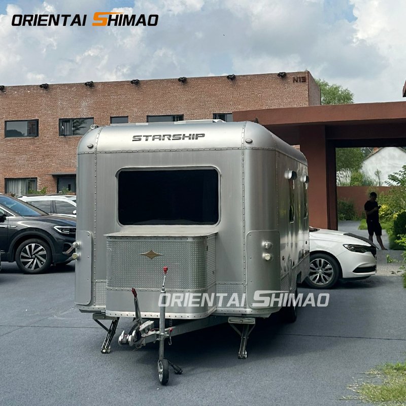 Oriental Shimao Compact Aluminum Caravan Lighted Offroad RV Camper Trailers for Camping Mini Off-Road Caravan