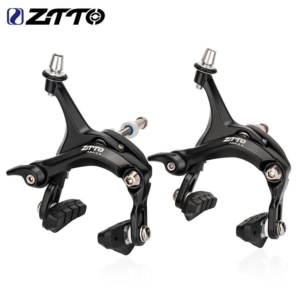 ZTTO Road Bike Caliper Side Pull Rim Brake Alloy Center Mount Front Rear With Brake Pads Fit for 700C 25c 28c 32c 35c Cycling