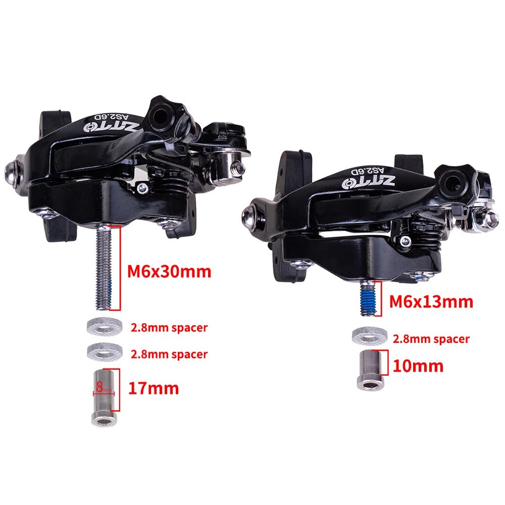 ZTTO Road Bike Caliper Side Pull Rim Brake Alloy Center Mount Front Rear With Brake Pads Fit for 700C 25c 28c 32c 35c Cycling
