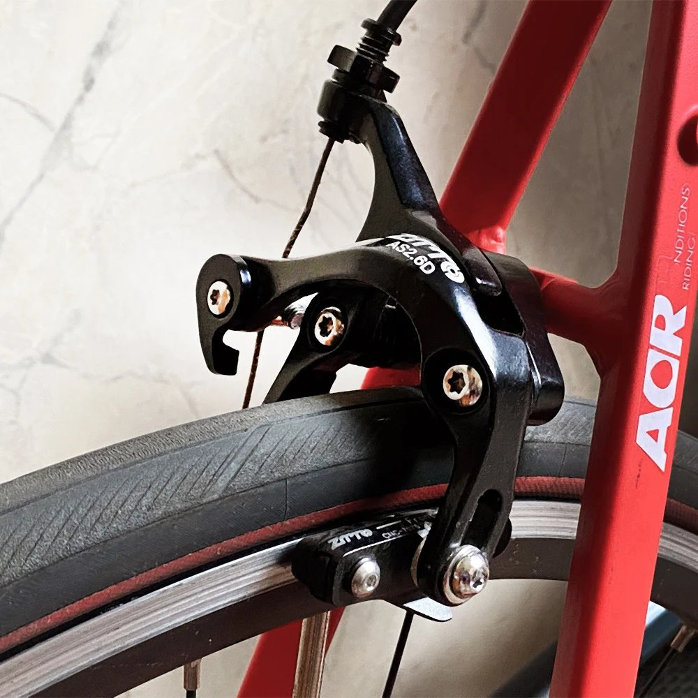 ZTTO Road Bike Caliper Side Pull Rim Brake Alloy Center Mount Front Rear With Brake Pads Fit for 700C 25c 28c 32c 35c Cycling