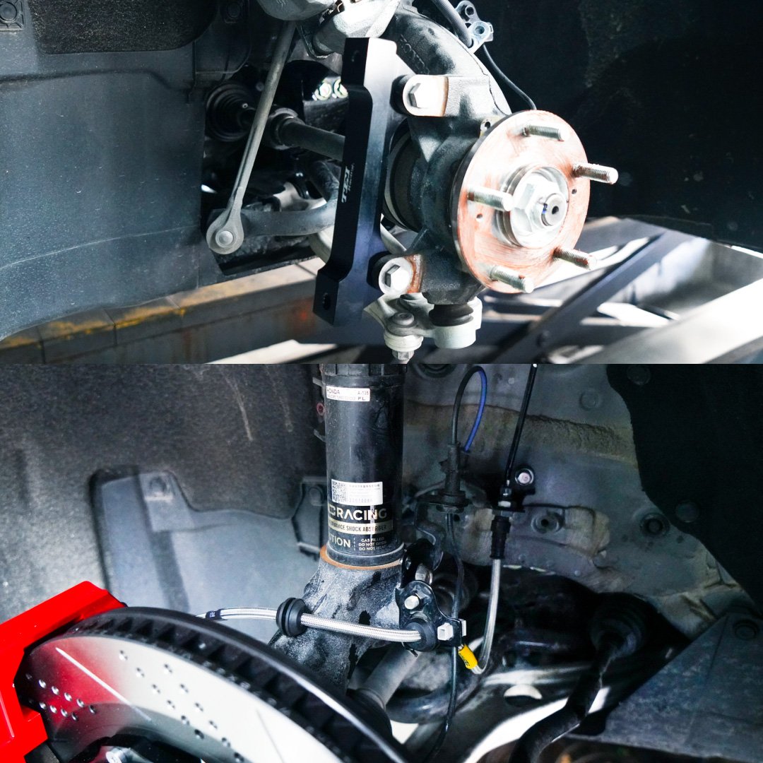 Front Big Brake Kit P60ES 6 Piston Caliper With 378*32 mm Rotor BBK Auto Brake System for Honda Accord 19 Inch Car Rim