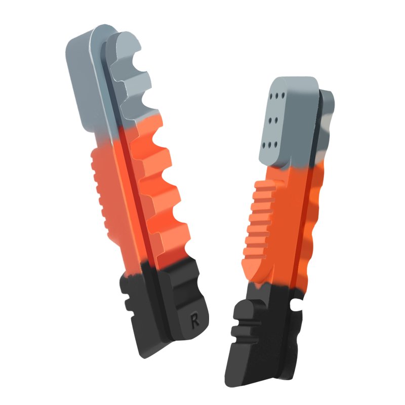 RIDERACE Bicycle Brake Pads Aluminum Alloy Rim Drawer-Type Three-Color Brake Pad Rubber Road Bike C-Brake With Mud Trough Silent
