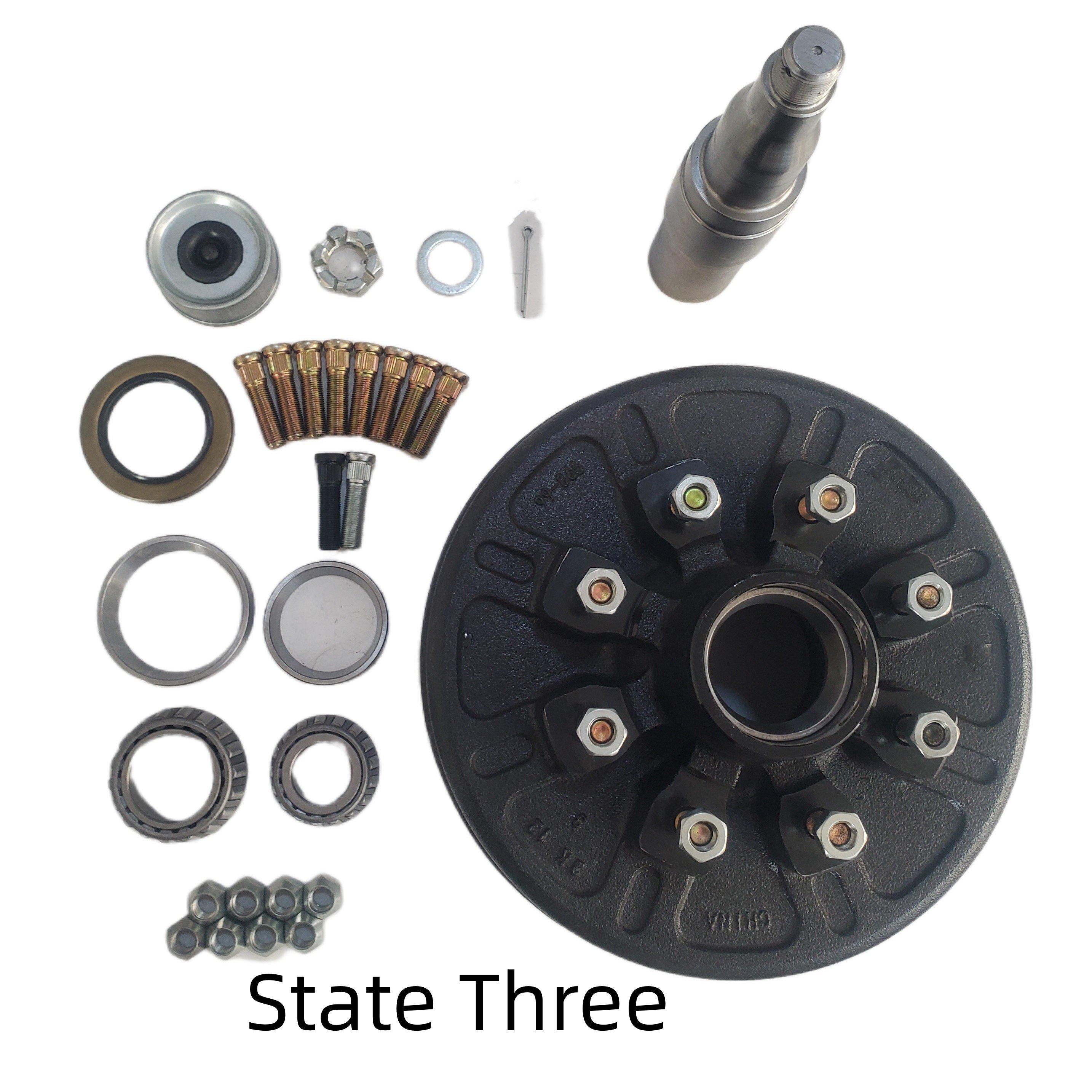 7000 Lbs Axle Parts Easy to Control 10 Inch Self Adjusting Electric Brake Assembly Trailer Wheel Hub